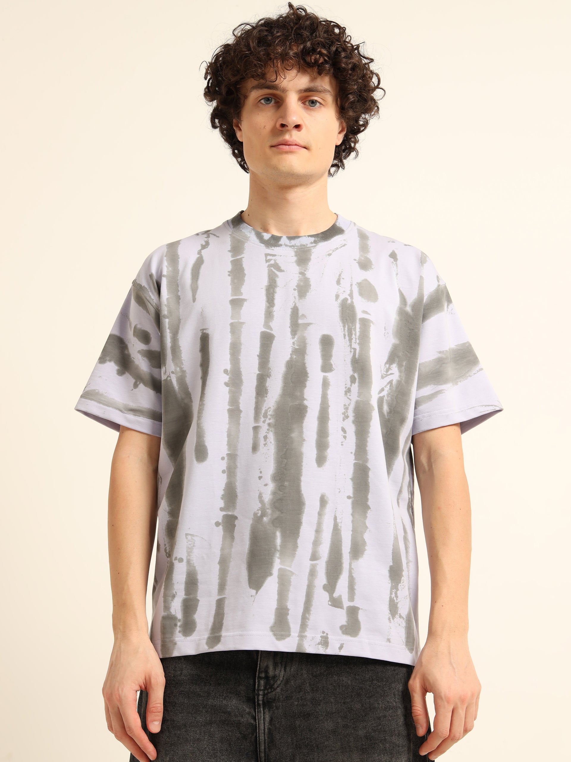 ORGANIC OVERSIZED ABSTRACT PRINTED T-SHIRT