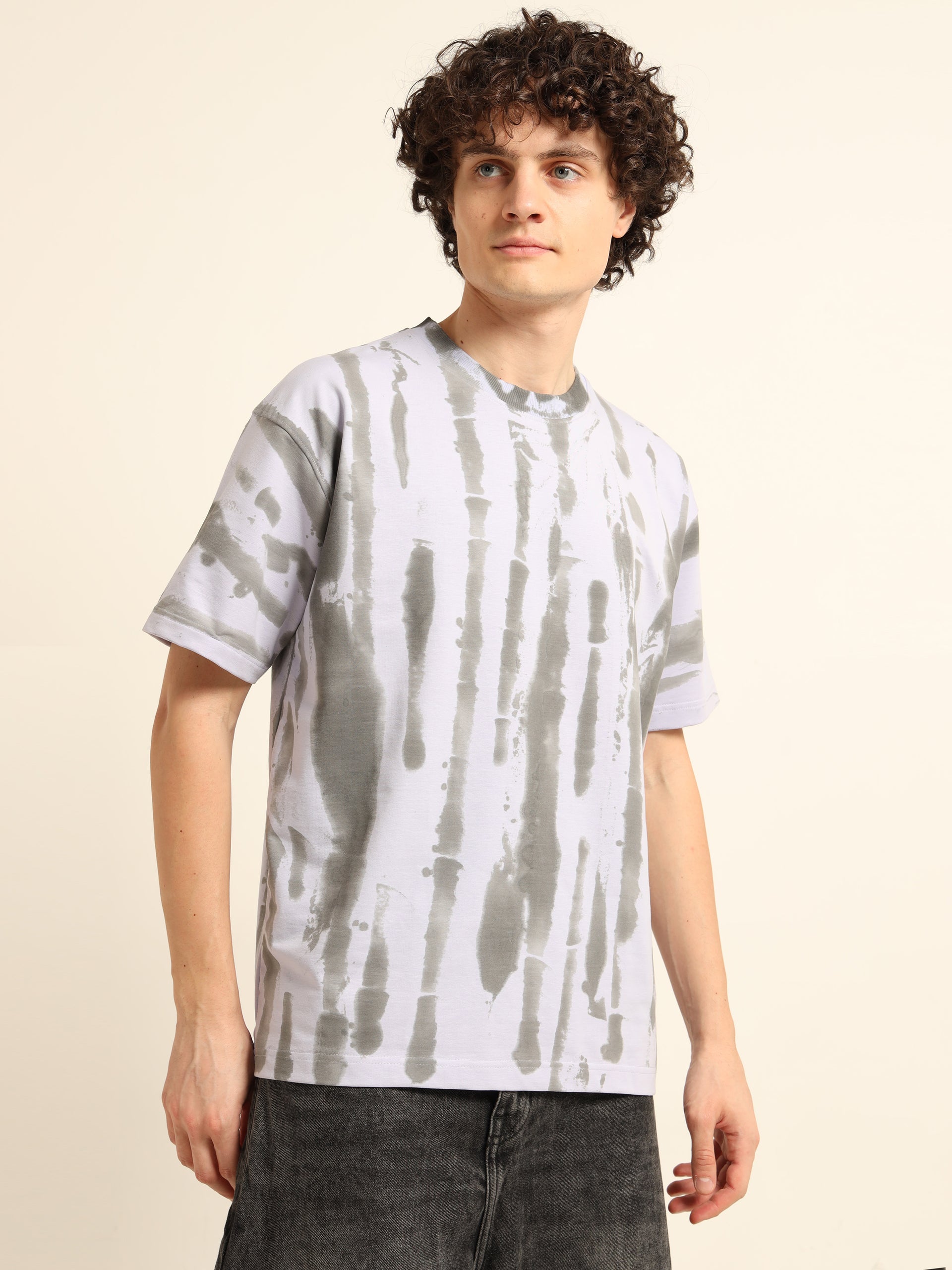 ORGANIC OVERSIZED ABSTRACT PRINTED T-SHIRT